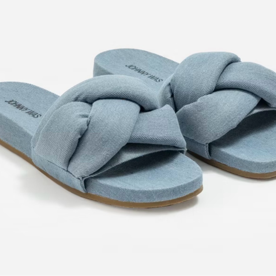 Johnny Was Ojai Sandal - Blue Size 10 Nwt